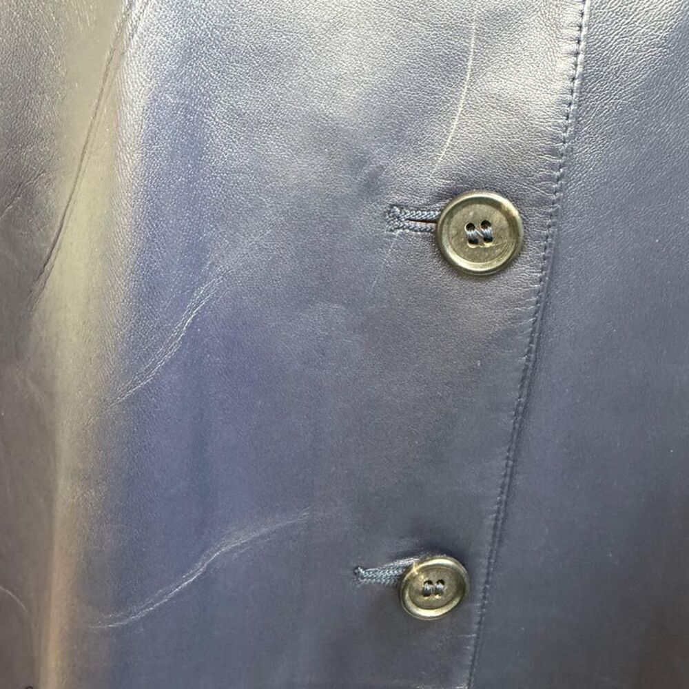 Prada Single-Breasted Coat with Pockets in Black Lamb Leather - Picture 2 of 6